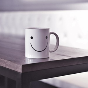 smiley op beker